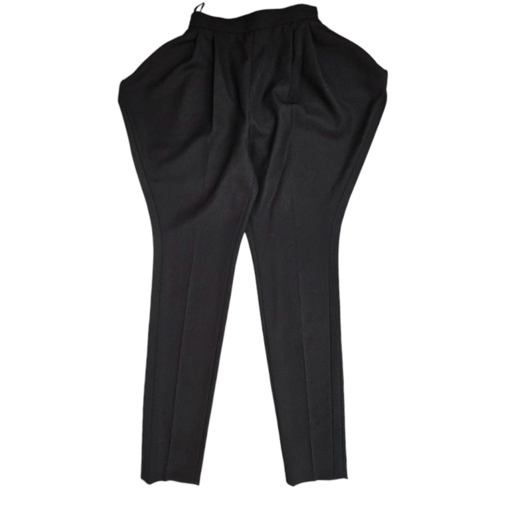 Celine Tuxedo Zouave Women’s Black 100% Wool Structured Balloon Pants Size 36 S - Picture 5 of 14